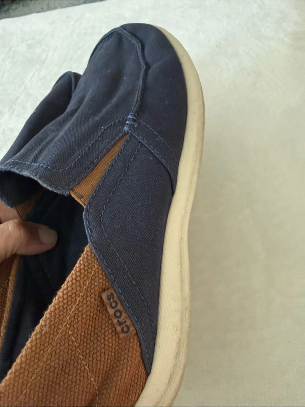 Men’s Loafers Crocs Vollu Canvas Shoes Size 10